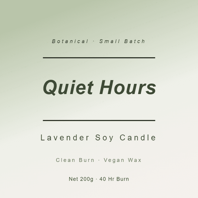 AI-generated Quiet Hours label: gradient background