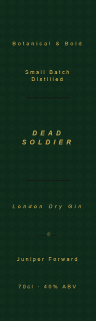 AI-generated Dead Soldier label: any size you name