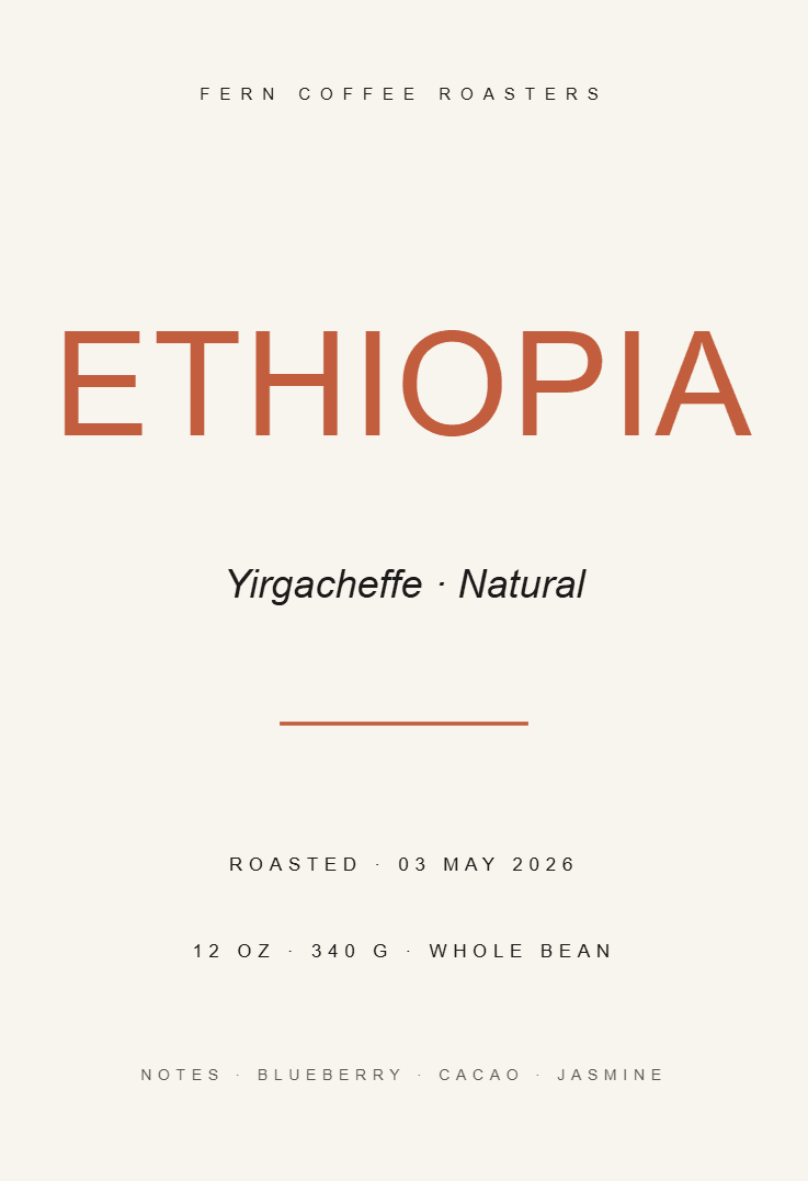 Fern Coffee Ethiopia single-origin label
