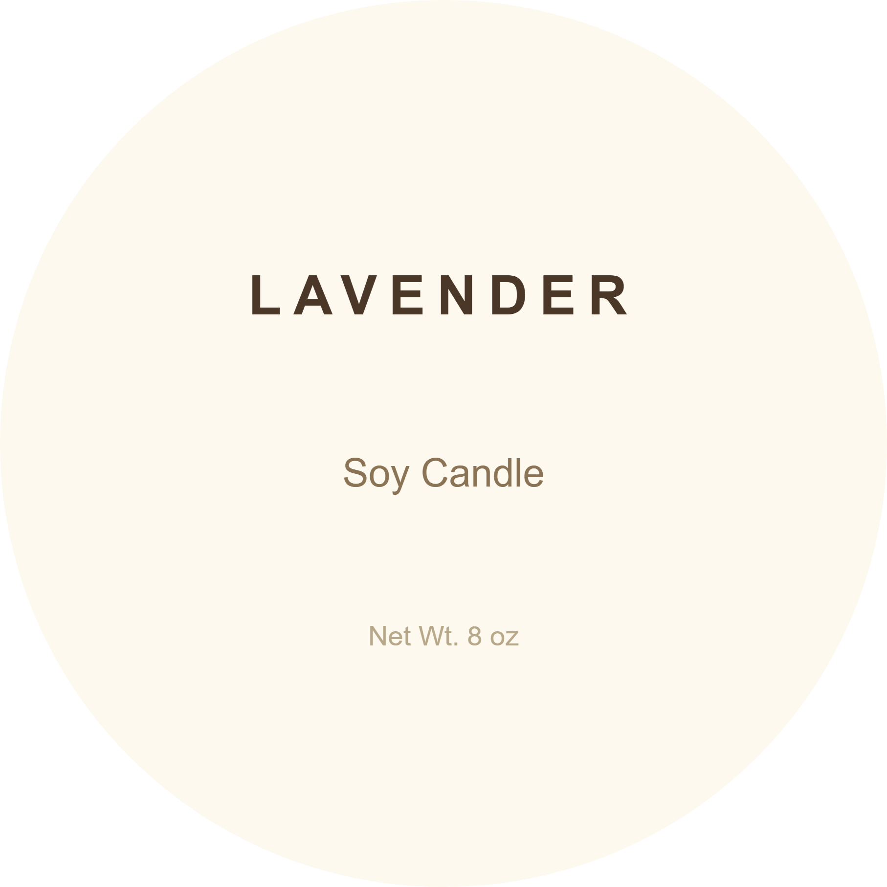 Circle Candle Label label template, Shaped, 60 × 60 mm