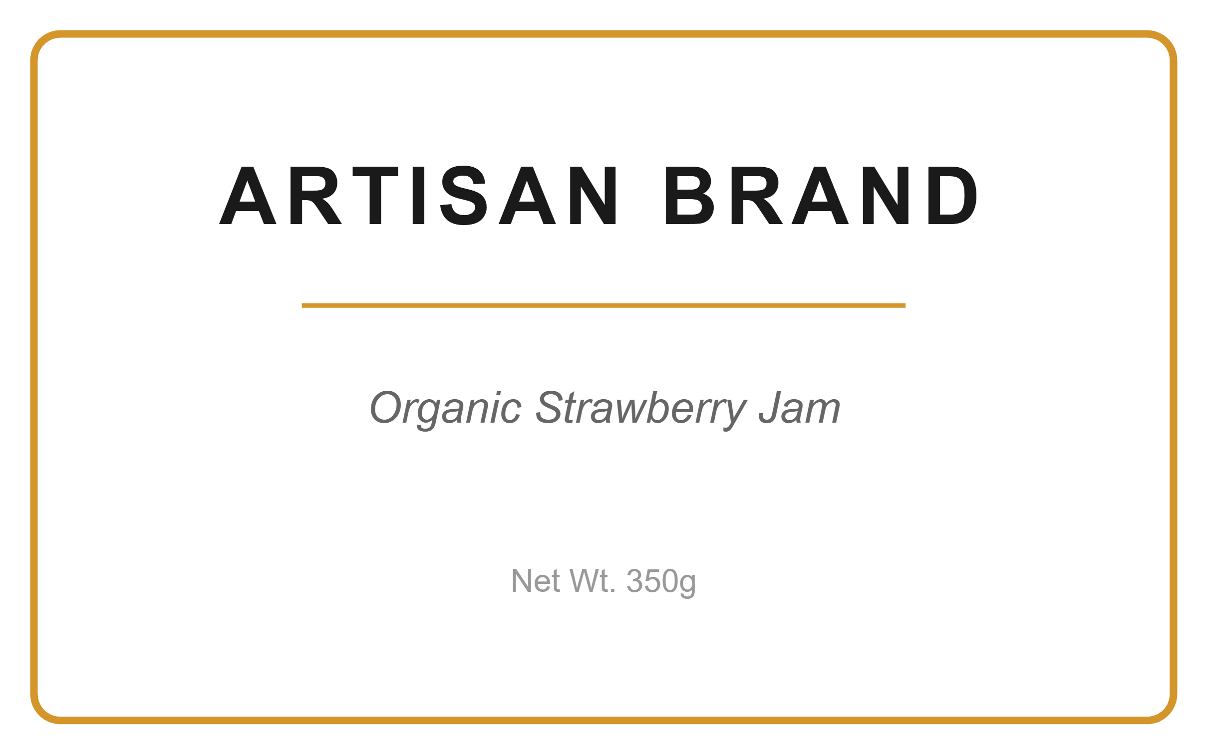 Jar Label Classic label template, Food & Beverage, 80 × 50 mm
