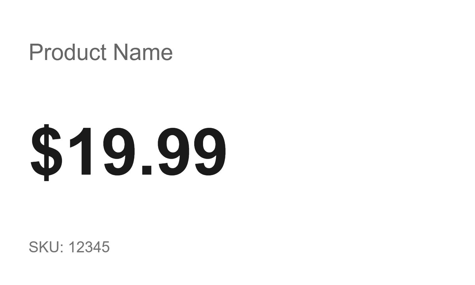 Price Tag label template, Retail, 50 × 30 mm