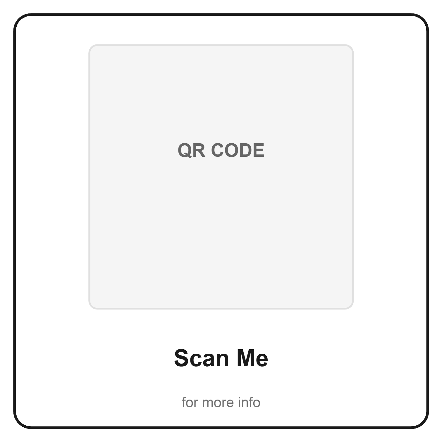 QR Code Sticker label template, QR & Digital, 50 × 50 mm